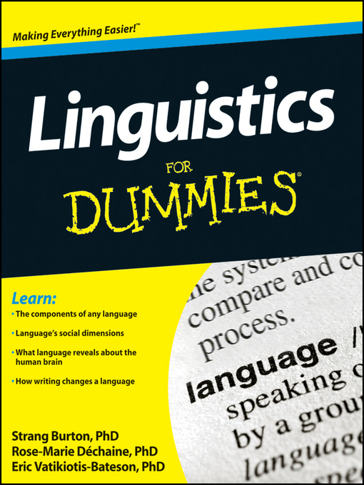 Linguistics For Dummies Genesee District Library OverDrive